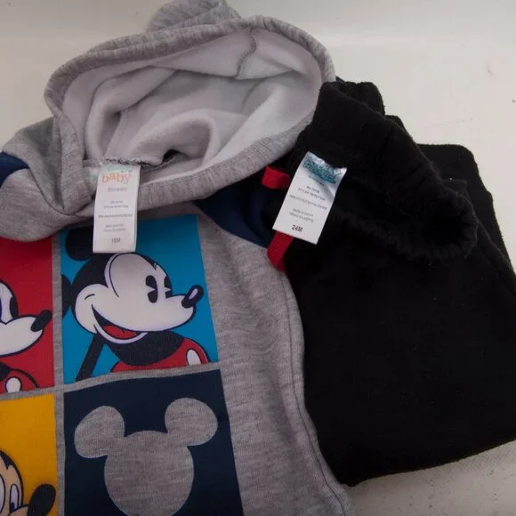 Disney Baby Mickey Hoodie 18M + Black Jogger Pants 24M – Mix‑n‑Match Set - Picture 6 of 6